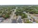 Aerial view of a tree-lined neighborhood highlighting the property's location and outdoor space at 601 Patricia Ave, Dunedin, FL 34698