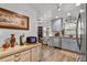 Spacious kitchen with modern appliances, stylish cabinets, and plenty of room for entertaining at 601 Patricia Ave, Dunedin, FL 34698