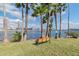 Scenic waterfront view with palm trees and benches, ideal for relaxation at 716 Promenade Pl, Tampa, FL 33602