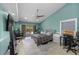 Spacious main bedroom with a walk-out to the pool area at 10310 Salisbury St, Riverview, FL 33569