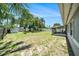 Spacious backyard showcasing lush greenery, mature trees, and ample space for outdoor activities at 105 N Comet Ave, Clearwater, FL 33765