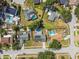 Community view of a residential neighborhood with backyard swimming pools and mature trees at 1111 Lakemont Dr, Valrico, FL 33594