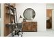 Charming home office with gray desk, sleek ladder bookshelf, and decor at 11118 E 65Th Ter, Palmetto, FL 34221