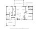 Detailed floor plan illustrating the layout of the home, including bedrooms, living areas, and garage at 1459 Joel Ln, Clearwater, FL 33755