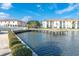 Scenic view of the waterway with lush greenery, bridges, and buildings, highlighting community amenities at 19029 Us Highway 19 N # 5-16, Clearwater, FL 33764