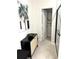 Bright bathroom featuring vanity with a view of the shower stall at 19420 Haskell Pl, Land O Lakes, FL 34638