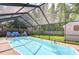 Refreshing screened-in pool provides a private retreat for swimming and lounging outdoors at 2818 Cedaridge Dr, Tampa, FL 33618