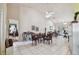 Open living room showcases vaulted ceiling, tile flooring, and decorative furniture at 2901 50Th E Pl, Bradenton, FL 34203