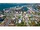 An aerial view showcases the property's location near a beautiful waterfront community at 3108 Dupont S St, Gulfport, FL 33707