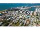 An aerial view showcases the property's location near a beautiful waterfront at 3108 Dupont S St, Gulfport, FL 33707