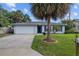 Well-maintained single-story home with a lush green lawn, accented by a mature palm tree and an American flag at 905 W Fribley St, Tampa, FL 33603