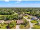 Sprawling aerial view of a quiet neighborhood surrounded by verdant trees and several houses at 9202 Jena Rd, Spring Hill, FL 34608