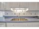The kitchen boasts a stainless steel sink with tile backsplash and a modern faucet at 10355 Paradise Blvd # 502, Treasure Island, FL 33706