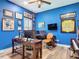 Inviting office with custom built-ins, wood floors, and plenty of natural light at 13706 Osprey Fern Ln, Riverview, FL 33569