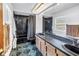 Stylish bathroom with dual sinks, a vanity, and a shower-tub combination at 1449 45Th Ne Ave, St Petersburg, FL 33703