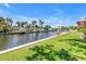 The waterfront canal features boat docks and easy access for boating and water activities for homeowners at 1449 45Th Ne Ave, St Petersburg, FL 33703
