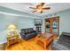 Comfortable living room featuring hardwood floors and glass doors to patio at 1449 45Th Ne Ave, St Petersburg, FL 33703