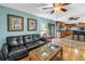 Comfortable living room with hardwood flooring and view into the kitchen at 1449 45Th Ne Ave, St Petersburg, FL 33703