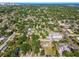 Wide aerial view of the neighborhood, showcasing its proximity to the city and ocean at 1750 Dayton S St, St Petersburg, FL 33712