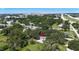 Aerial view pinpointing the property's location with cityscape in the distance at 2305 N 48Th St, Tampa, FL 33605