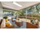 Relaxing screened porch with stylish patio furniture at 2305 N 48Th St, Tampa, FL 33605