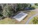 Overhead view of shuffleboard court complete with benches and walkways, ready for play at 3839 Trophy Blvd # 3839, New Port Richey, FL 34655