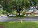 Traditional home with a sprawling front lawn, mature trees and a yellow fire hydrant at 3902 Shoreside Cir, Tampa, FL 33624