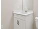 Close-up on the bathroom vanity with a quartz countertop and modern fixtures at 4709 Isonzo Way, Wesley Chapel, FL 33543