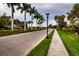 Palm tree lined street in a beautiful residential community at 4821 Grand Banks Dr, Wimauma, FL 33598