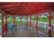 Charming gazebo on the water, offering a serene spot to relax and enjoy the views at 5480 Orange Blossom N Rd, Pinellas Park, FL 33782