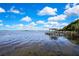Beautiful lake view with a private dock, perfect for enjoying waterfront living and scenic views at 550 George S St, Tarpon Springs, FL 34688