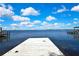 Picturesque water view showcasing a dock, calm waters, and a clear blue sky at 550 George S St, Tarpon Springs, FL 34688