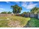 Spacious backyard enclosed by a wood fence, offering privacy and ample space for outdoor activities at 5711 9Th N Ave, St Petersburg, FL 33710