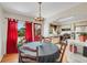 The dining room provides access to the kitchen and a view of the backyard at 5711 9Th N Ave, St Petersburg, FL 33710