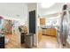 The kitchen has wood cabinets, stainless steel appliances, and granite countertops, blending functionality at 577 Waterfall Dr, Spring Hill, FL 34608
