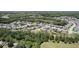 Panoramic aerial view of a well-planned community featuring neatly arranged homes, serene ponds, and lush greenery at 8016 Rock Spring Ct, Land O Lakes, FL 34638