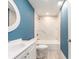 This renovated bathroom features marble tiling, updated cabinets, and new fixtures at 9292 120Th Ln, Seminole, FL 33772