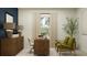 Home office features a desk, comfortable seating, modern decor, and plenty of natural light at 11746 Brae Way, Dade City, FL 33525