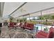 Bright enclosed patio with comfortable seating overlooking a sparkling outdoor pool at 1907 Sandpiper Dr, Clearwater, FL 33764
