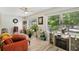 Cozy living room filled with plants, bright light from two large windows and contemporary decor at 2416 World Parkway Blvd # 26, Clearwater, FL 33763