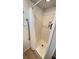 Enclosed shower with grab bar and curtain at 4851 W Gandy Blvd # 23C, Tampa, FL 33611