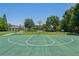 Community basketball court featuring well-maintained green surface and clear backboard at 5340 Riva Ridge Dr, Wesley Chapel, FL 33544