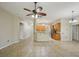 Spacious open kitchen with wood cabinets, tile floor and stainless steel appliances at 5340 Riva Ridge Dr, Wesley Chapel, FL 33544