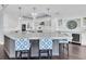 Spacious kitchen featuring a large island, modern appliances, and stylish seating for casual dining at 555 5Th Ne Ave # 1032, St Petersburg, FL 33701