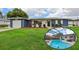 Charming single-story home features a covered pool area, a well-manicured lawn, and a one car garage at 6149 37Th N Ave, St Petersburg, FL 33710