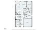 Detailed floor plan showcasing the layout of the home, including the kitchen, bedrooms, and living spaces at 8508 Bay Dr, Spring Hill, FL 34606