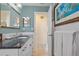 Stylish bathroom features a modern vanity and decorative tiling at 9226 41St N St, Pinellas Park, FL 33782