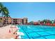Beautiful large community pool with lap lanes and plenty of space for relaxing at 13941 Clubhouse Dr # 308, Tampa, FL 33618