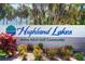 Entrance to Highland Lakes, an active adult golf community at 3053 Gregor Ct, Palm Harbor, FL 34684