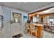 Cozy kitchen that has a breakfast bar area and an exit door to the backyard at 3626 S Hesperides St, Tampa, FL 33629